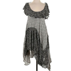Free People Boho Asymmetrical Grey Gray XS Dress